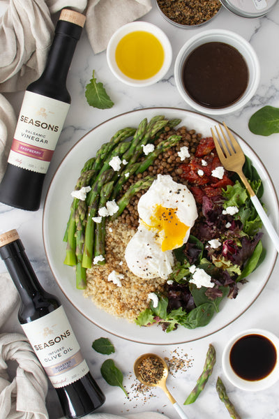 Poached Egg Grain Salad | Seasons Olive Oil &amp; Vinegar Recipes blog