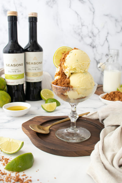 Key Lime Pie Ice Cream | Dessert, featured and more | Seasons Olive Oil & Vinegar Recipes blog
