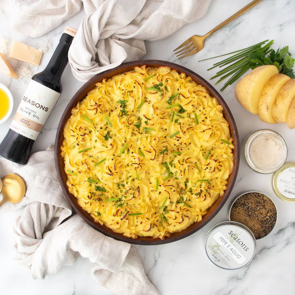 White Truffle Cacio e Pepe Duchess Potatoes