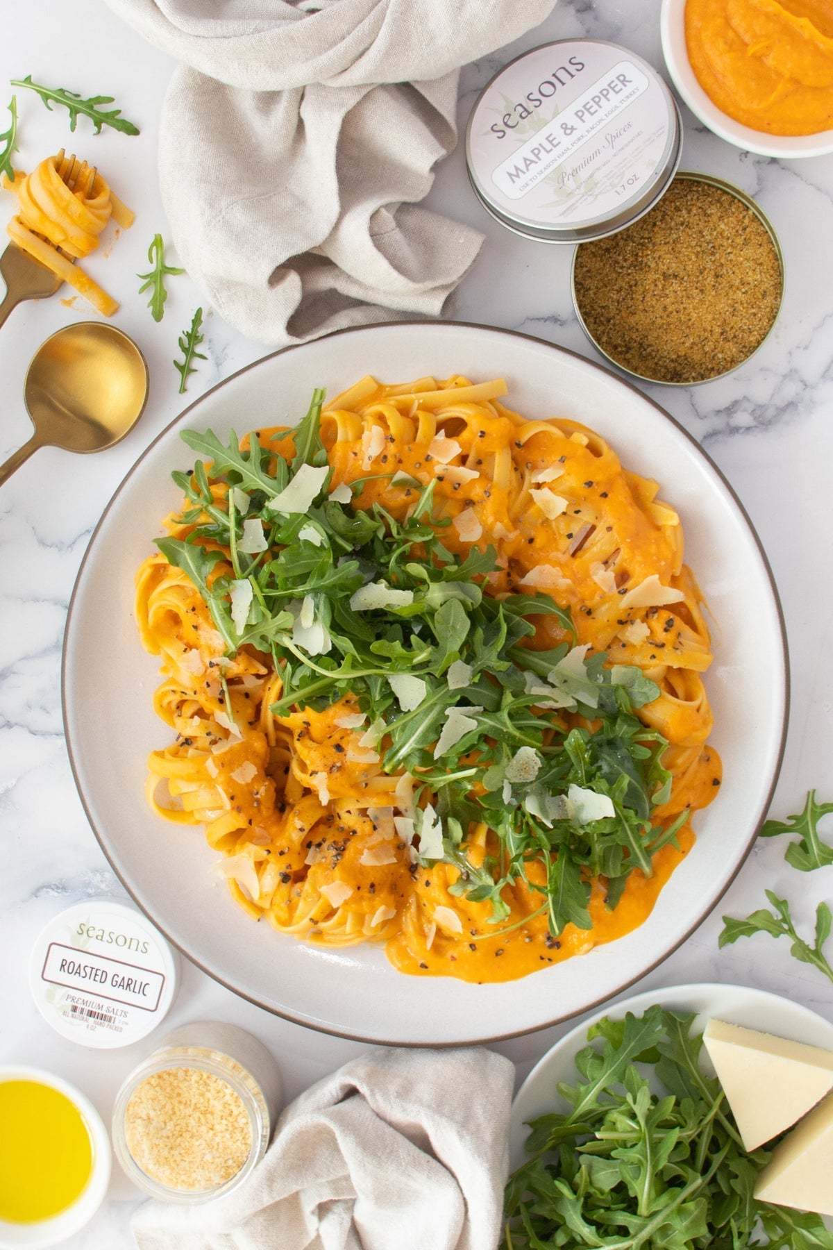 Spiced Sweet Potato Fettuccini 