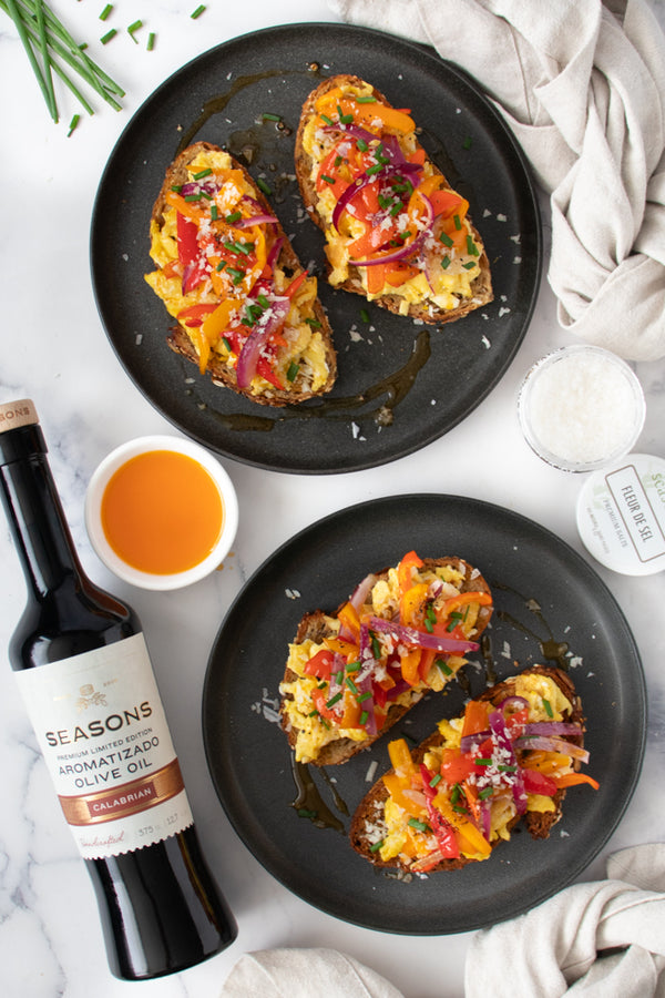 Calabrian Egg & Bell Pepper Toasts
