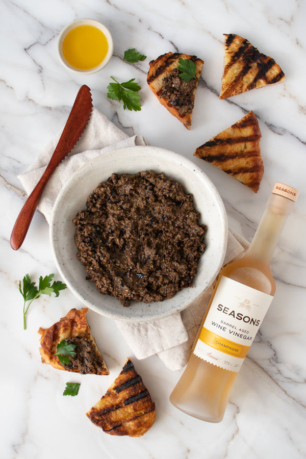 Black Olive Tapenade with Grilled Bread