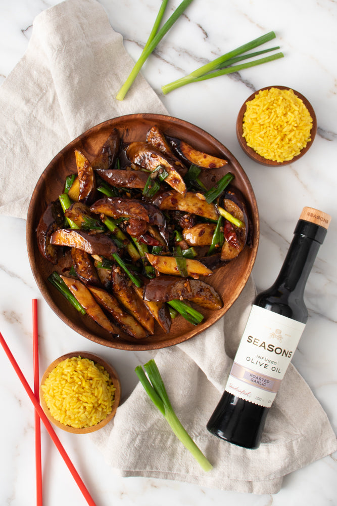 Chinese Eggplant with Chili Garlic Sauce