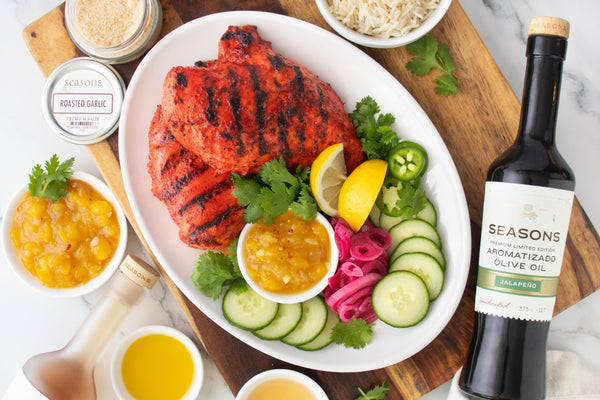 Tandoori Chicken with Mango Jalapeño Chutney