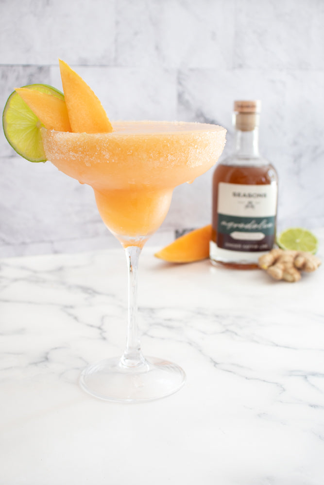 Frozen Cantaloupe & Ginger Margarita