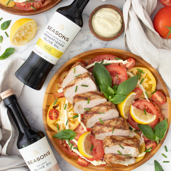 Rosemary Dijon Pork Tenderloin & Tomatoes | Entree, featured