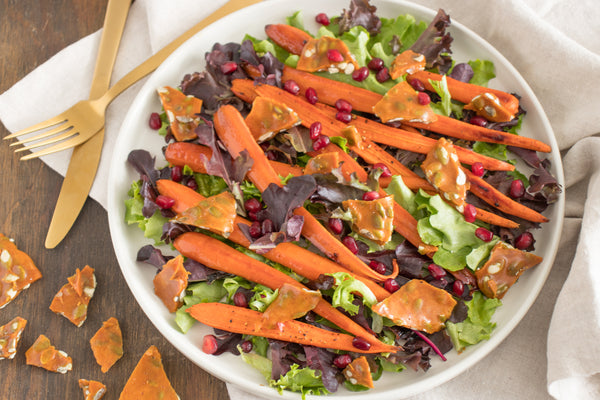 Citrus Roasted Carrot Salad with Pumpkin Seed Brittle