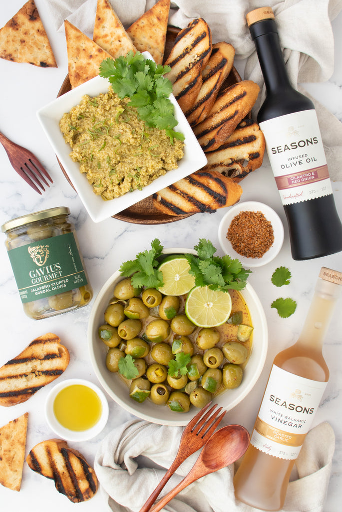 olive oil関連 レコード三枚セット Zesty Jalapeño Tapenade & Marinated Olive Duo | Appetizer