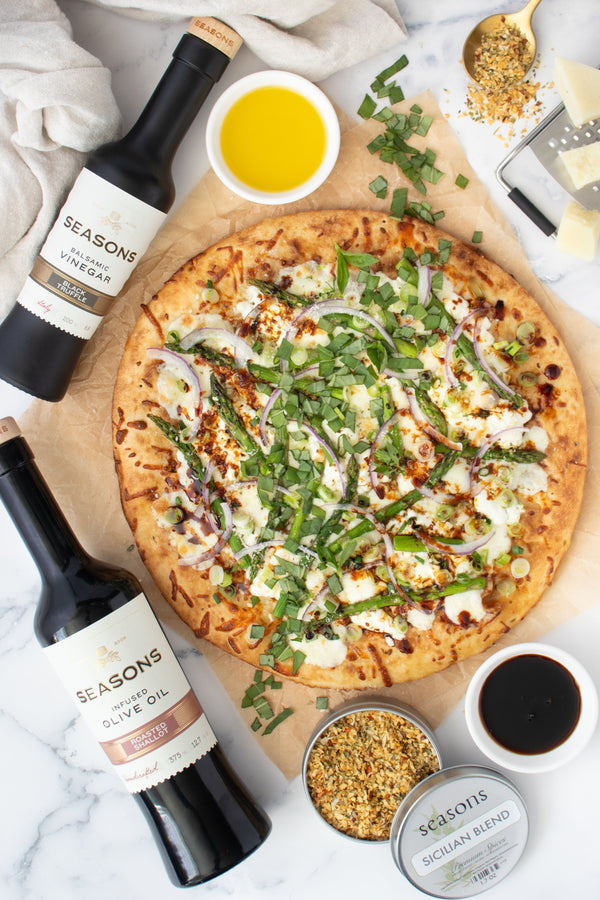 Spring Onion & Asparagus Pizza