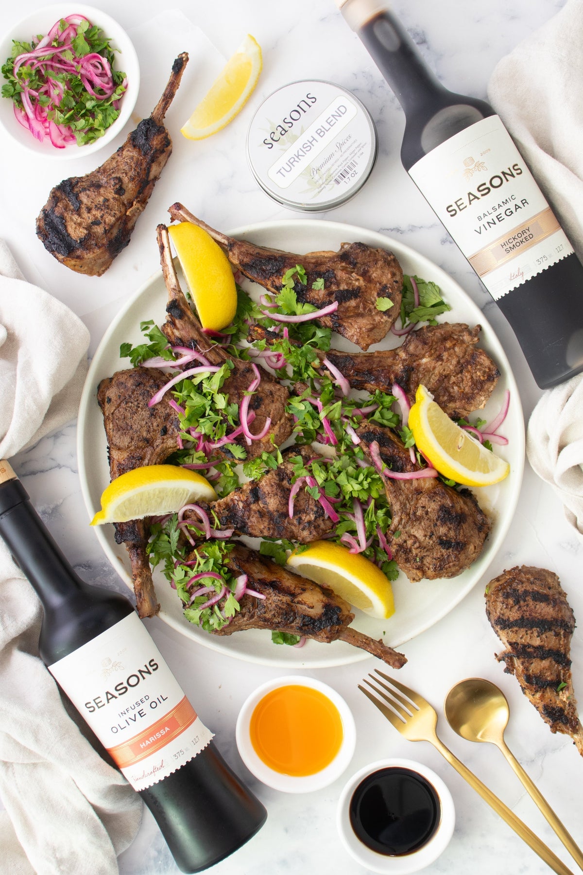 Smoky Mediterranean Grilled Lamb Chops
