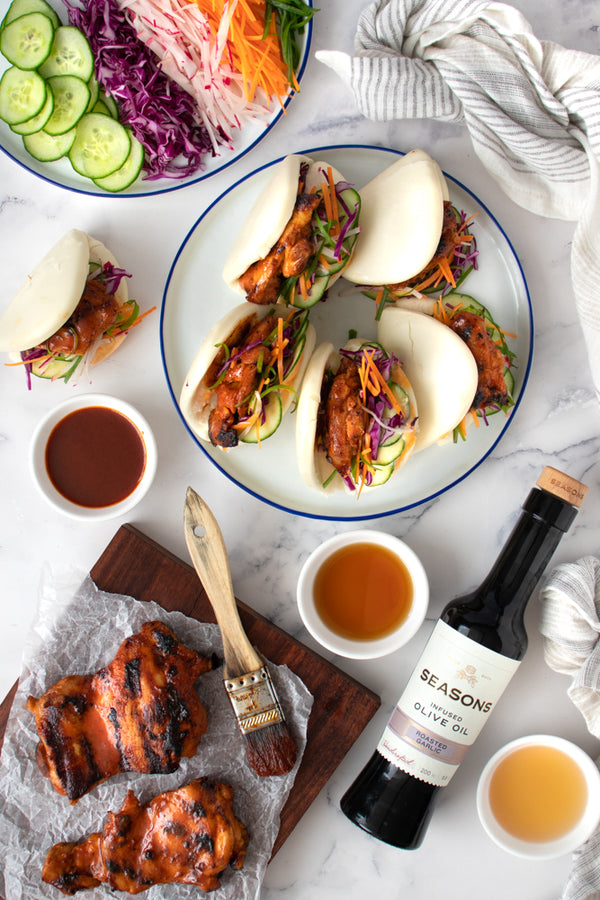 Grilled Chicken Bao Buns