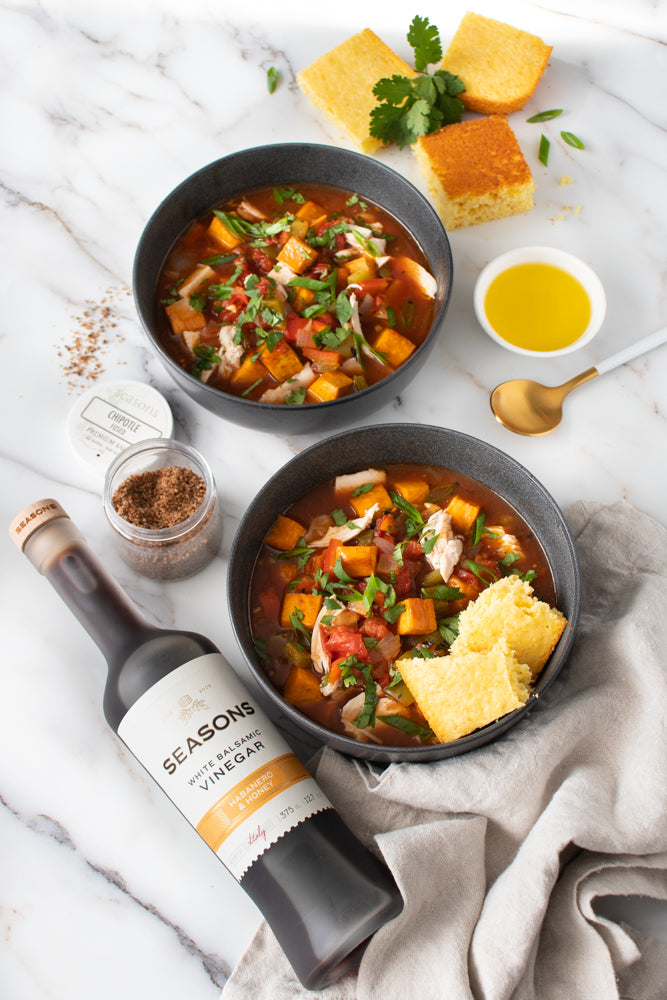 Zesty Sweet Potato & Chicken Soup