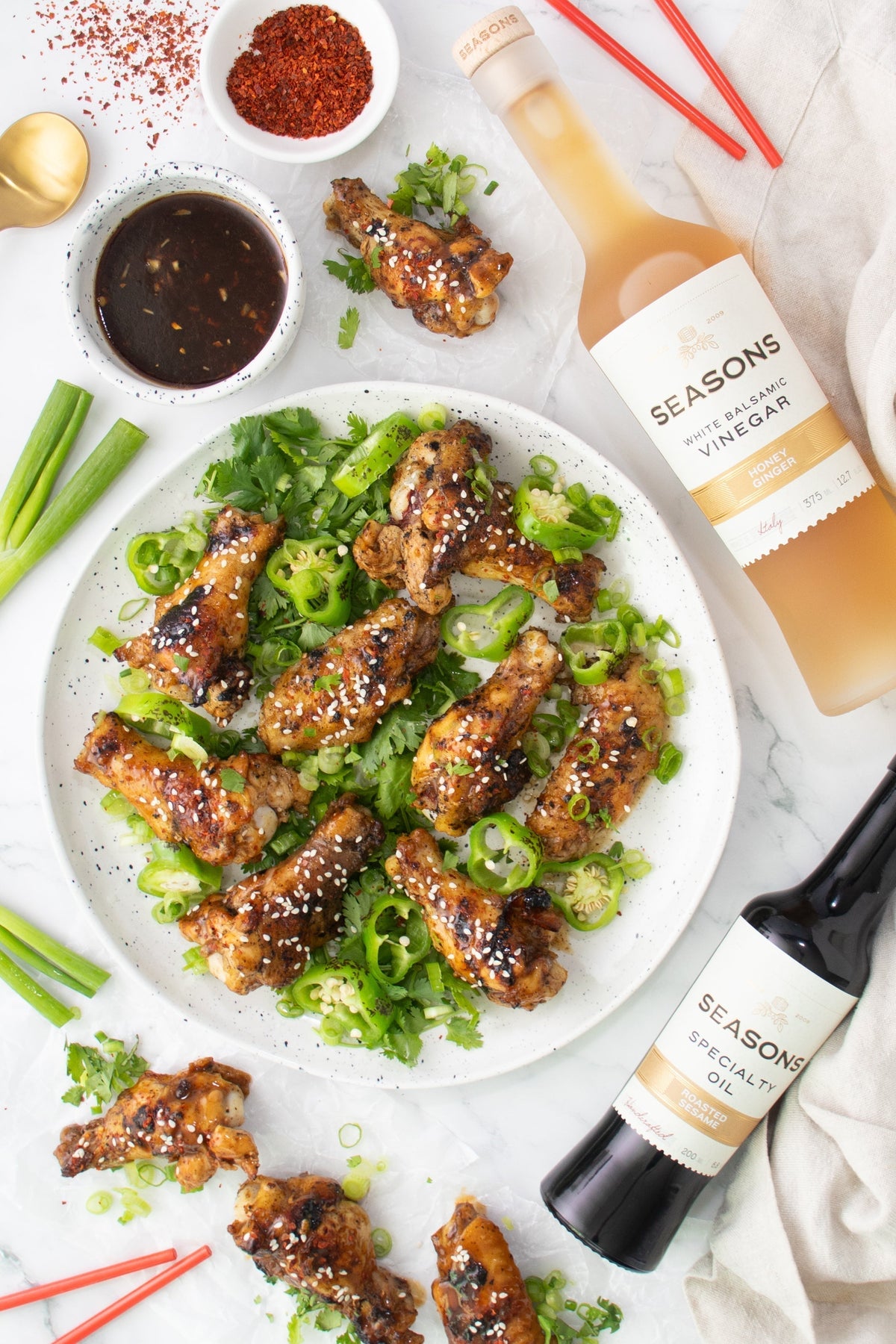 Tim Balshi’s Famous Honey Ginger Sesame Wings