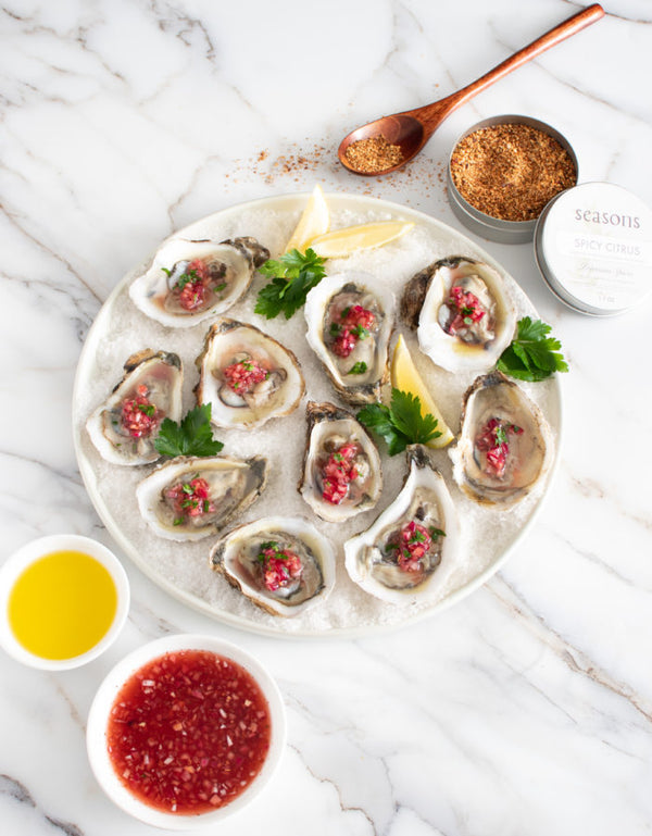 Oysters with Spicy Citrus Mignonette