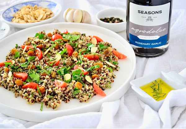 Quinoa Salad with Rosemary Garlic Agrodolce 