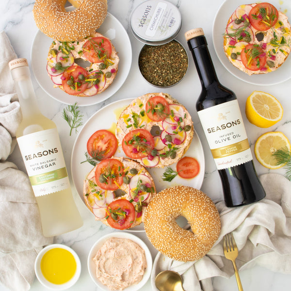 Smoked Salmon & Chimichurri Bagels