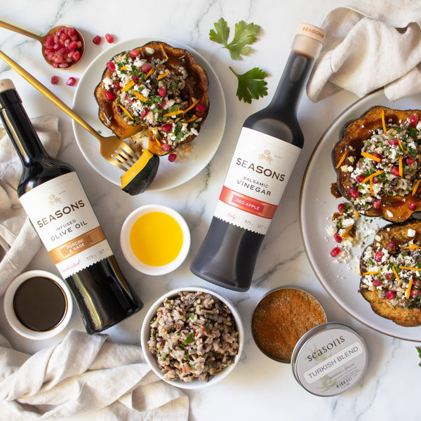 Stuffed Acorn Squash with Wild Rice Salad