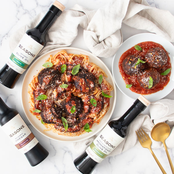 Balsamic Meatball Pasta Pomodoro | Entree, Pasta and more