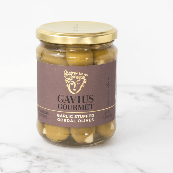 Millpress Imports Olives 14.9 oz Garlic Stuffed Manzanilla Olives