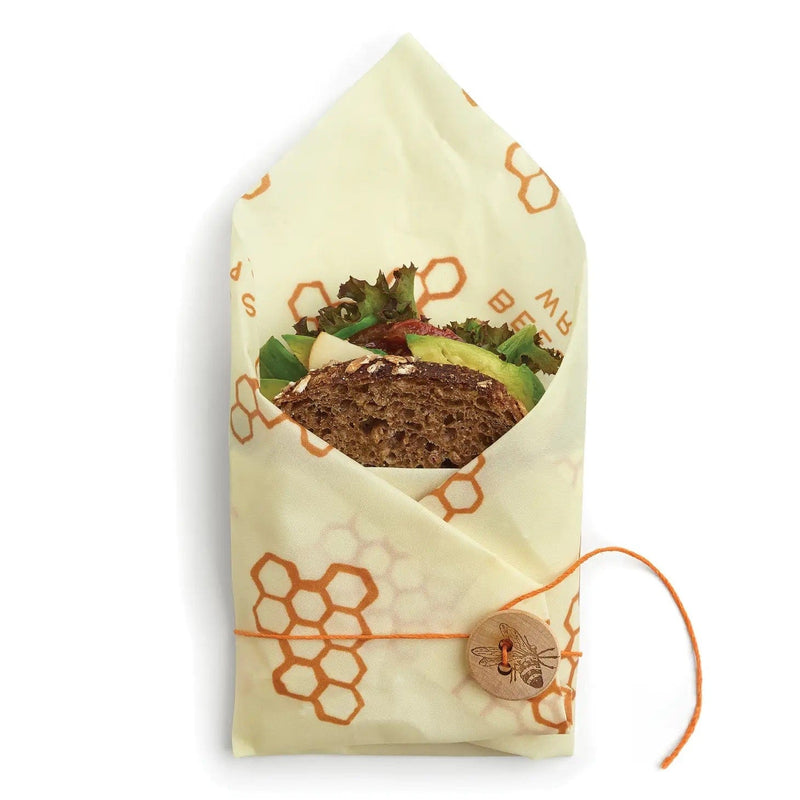 Seasons Olive Oil & Vinegar Bee's Wrap - Sandwich Wrap - Honeycomb Print